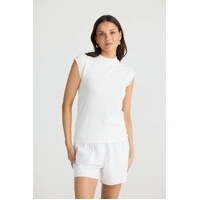 Brave+True Paula Knit Top - White