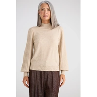 Brave + True Briony Knit Top - Oat Marle