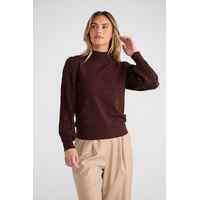 Brave + True Briony Knit Top - Chocolate