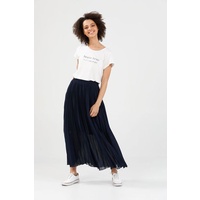 Brave+True-Alias Pleated Skirt-Navy Chiffon