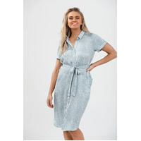 Brave+True-Arrival Shirt Dress-Cloud Nine Blue