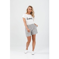 Brave+True-Broadway Shorts-Charcoal Stripe