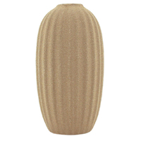 NF Living Grooved Bud Vase 9x18.5 - Tan