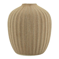 NF Living Grooved Bud Vase 11x13 - Tan