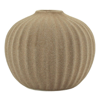 NF Living Grooved Bud Vase 12.5x11 - Tan