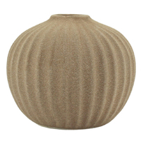 NF Living Grooved Bud Vase 12.5x11 - Tan