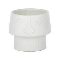 Casa Regalo Filbert 5% Ceramic Candle 14x12cm - White