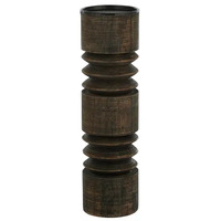 Coast to Coast Vesper Wood Candleholder 9x30cm - Grey