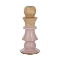 Coast to Coast Alexa Wood Candleholder 12x28cm - Pink
