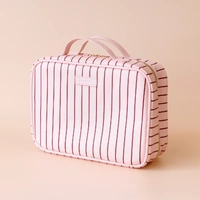 Fox & Fallow Rose Pinstripe Cosmetic Bag