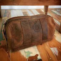 Indepal Leather Toiletry Bag - Crazy Horse Tan