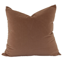 NF Living Aria Velvet Cushion 55cm Feather - Chai