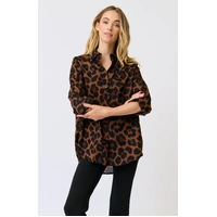 Cartel & Willow Tammy Shirt - Coco Leopard