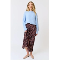 Cartel & Willow Millie Slip Skirt - Coco Leopard