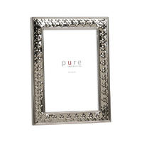 Pure Oliver Metal Silver Embossed Frame 18x13
