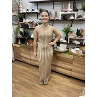 Daisy Says Lola Dress - Taupe + Oatmeal
