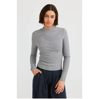Daisy Says Stormi Top - Grey Marle