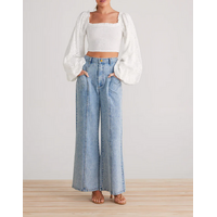 Daisy Says Defender Pants - Washed Denim