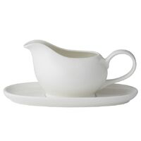 Davis & Waddell Loft Gravy Boat & Saucer - White