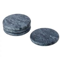 Davis & Waddell Fine Foods Nuvolo Marble Coasters Set 4 - Black