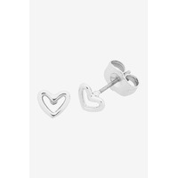 Liberte Petite Heart Earrings - Silver