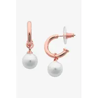 Liberte Fleur Pearl Earrings - Rose Gold