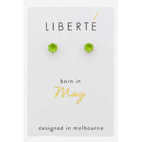 Liberte May Emerald Crystal Stud