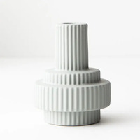 Floral Interiors Annix Candle Holder 12.5x9.5cm - Light Grey