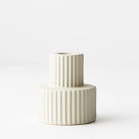 Floral Interiors Palina Candle Holder 8x7cm - Ivory