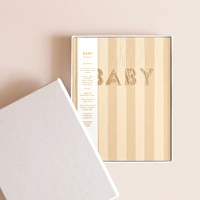 Fox & Fallow Boxed Baby Book - Coffee Stripe