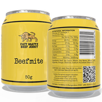 Fatt Mattz Beef Jerky 50g Can - Beefmite