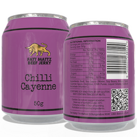 Fatt Mattz Beef Jerky 50g Can - Chilli Cayenne