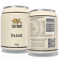 Fatt Mattz Beef Jerky 50g Can - Naked