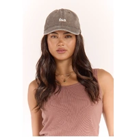 Feather + Noise Gigi washed Denim Cap - Chocolate