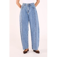 Feather + Noise Lola Barrel Jean - Panel Deep Blue