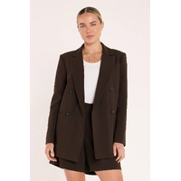 Feather + Noise Hayley Blazer - Chocolate