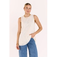 Feather + Noise Valerie Tank - Cream Lace