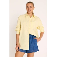 Feather + Noise Emily Shirt - Lemon Stripe