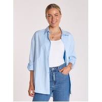 Feather + Noise Eve Shirt - Powder Blue