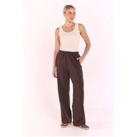 Feather + Noise Noah Wide Pant - Dark Chocolate