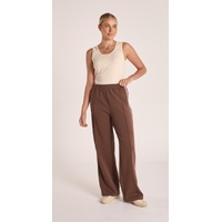 Feather + Noise Noah Wide Pant - Chocolate Pink Stripe