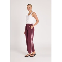 Feather + Noise Noah Cropped Pant - Plum Pink Stripe