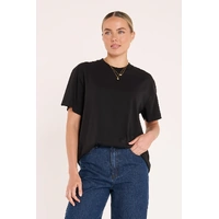 Feather + Noise  Carter Tee - Black