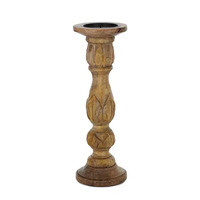 Coast to Coast Naya Wood Candleholder 12x36cm - Natural