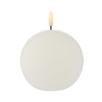 Amalfi Hughe LED Ball Flicking Candle 9cm - White