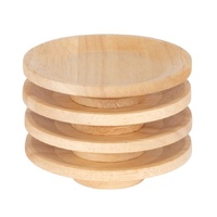 Davis & Waddell Cantina Set of 4 Rubber Wood Canape Drink Toppers 9cm