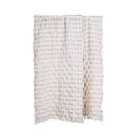 Amalfi Ridge Waffle Throw Rug 170x130 - Ivory