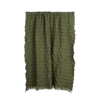 Amalfi Ridge Waffle Throw Rug 170x130 - Green
