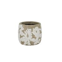 Life Botanic-Freya Ceramic Pot 12x10.5cm-Grey/Wht