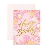 Fox & Fallow Happy Birthday Floribunda Greeting Card